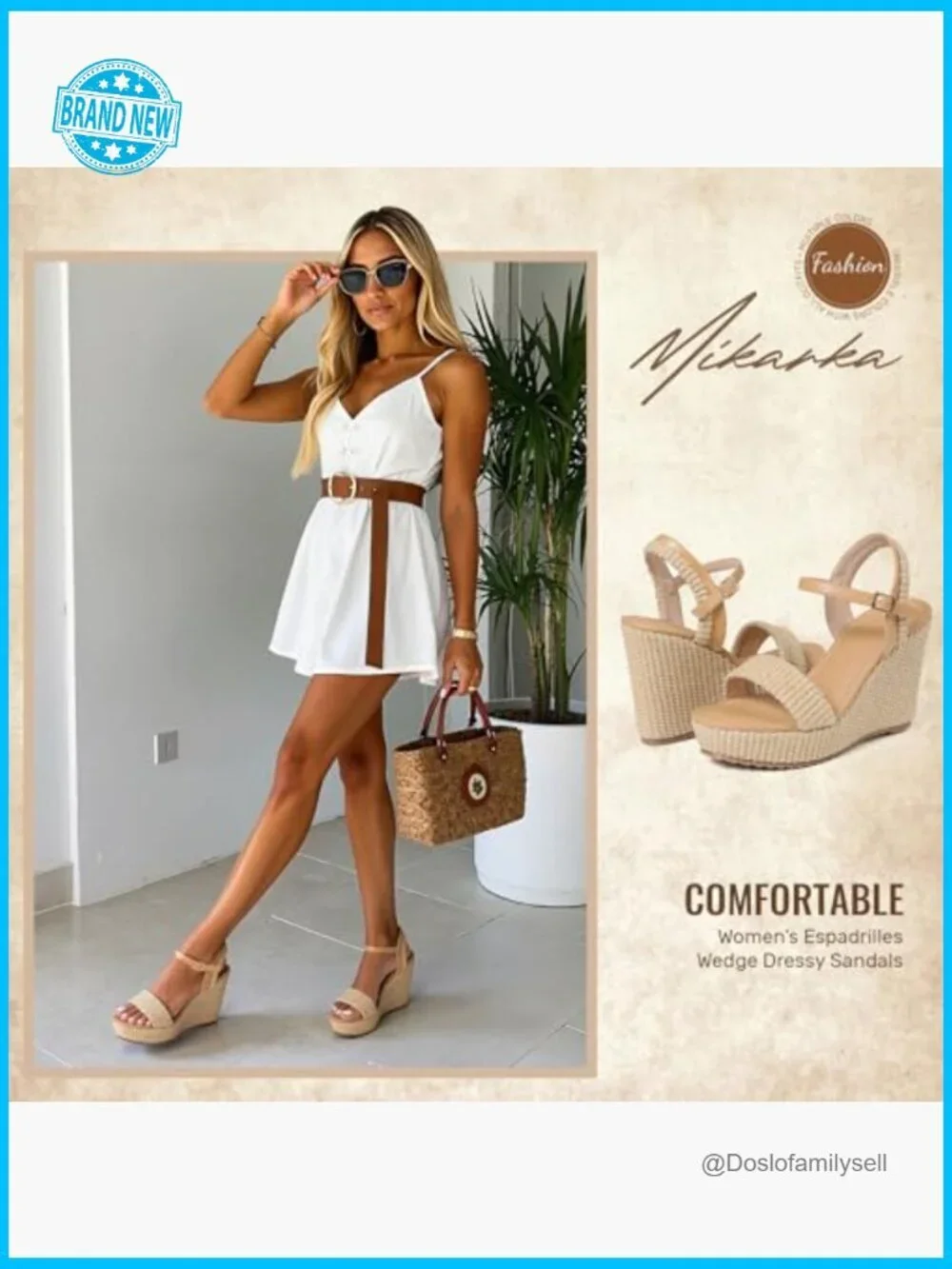 Espadrille Wedge Sandals Ankle Strap Platform Open Toe High Heel Dressy Summer